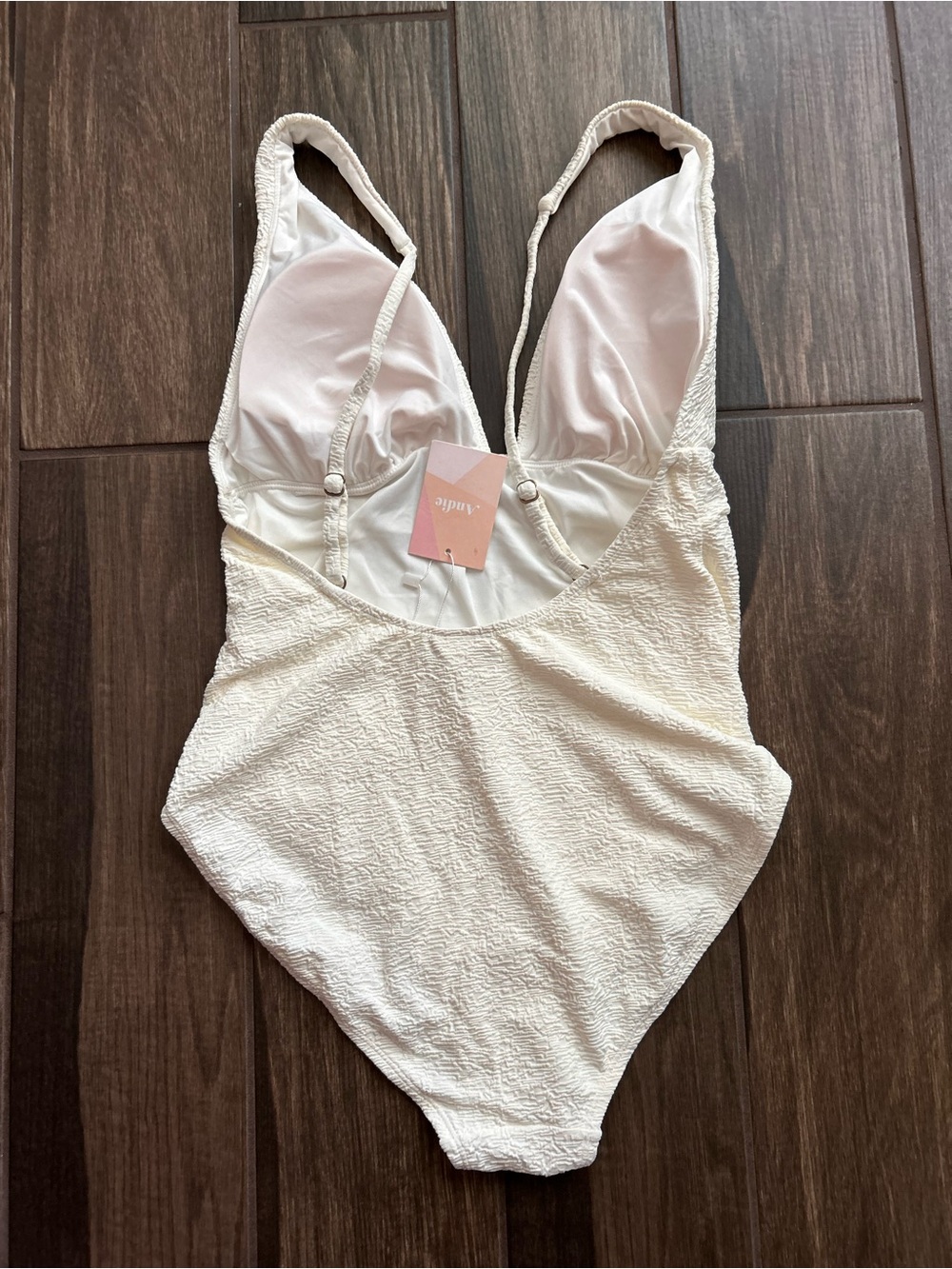 NWT Andie Sardinia One Piece Swimsuit in Bone White Sz XL - Picture 6 of 9